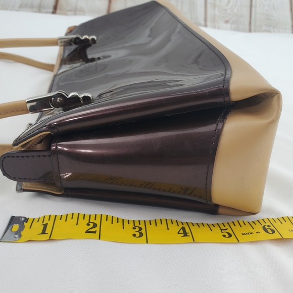 Beijo Chocolate Beige PU Leather Shoulder Bag - Picture 12 of 15